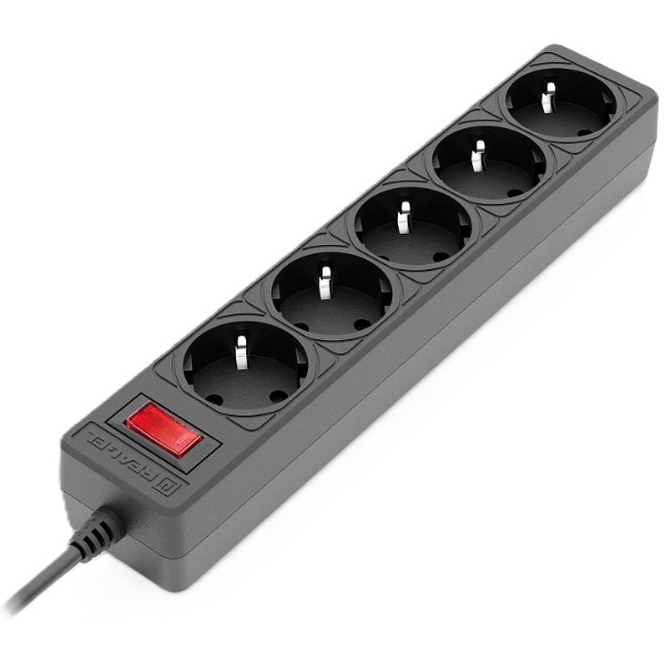 Фото - Сетевой фильтр REAL-EL RS-Protect 505 5 м Black (EL122300046)